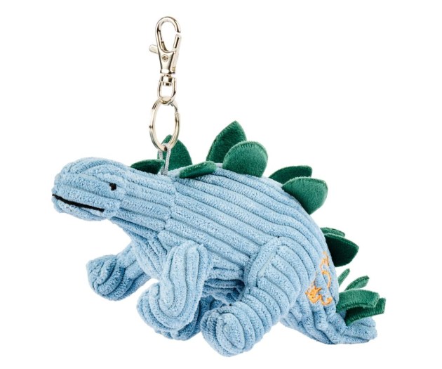 Blue Corduroy Stegosaurus Bag Charm website